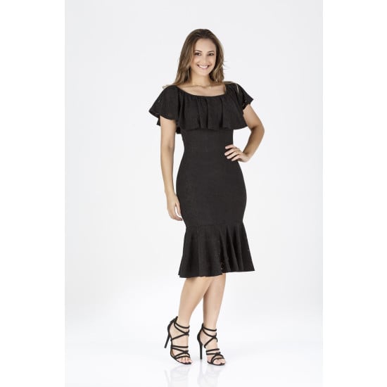 vestido lese preto