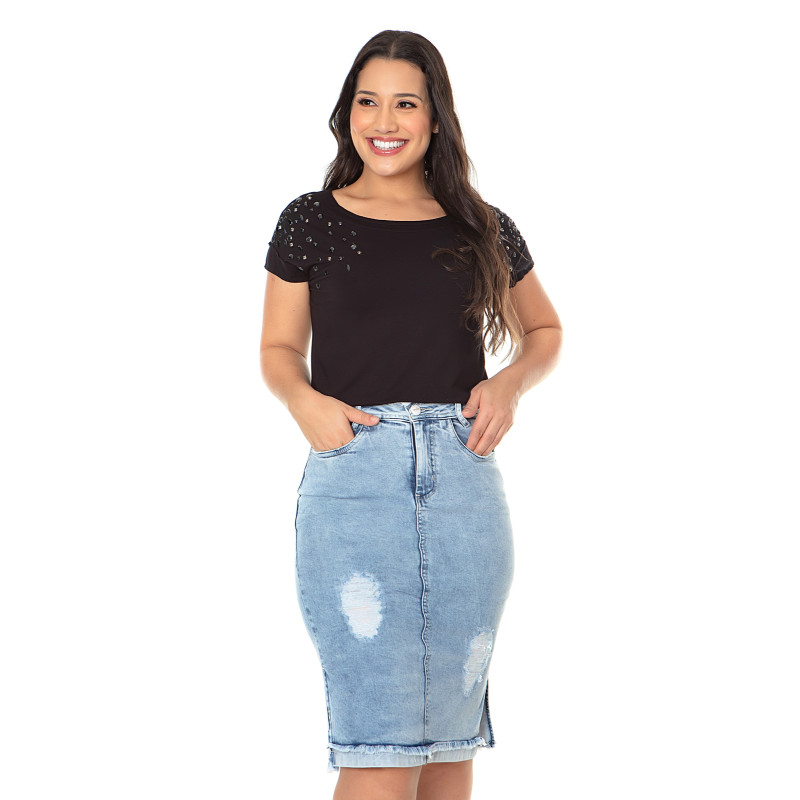Saia Gisele Jeans Hapuk