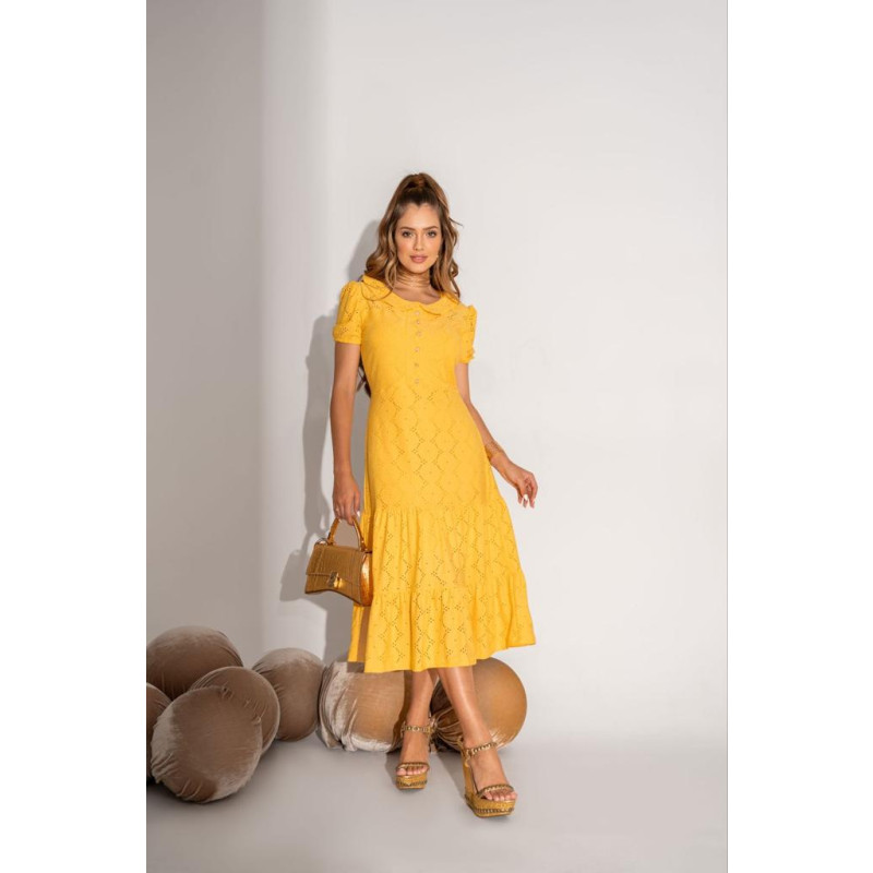 Vestido laise cheap amarelo