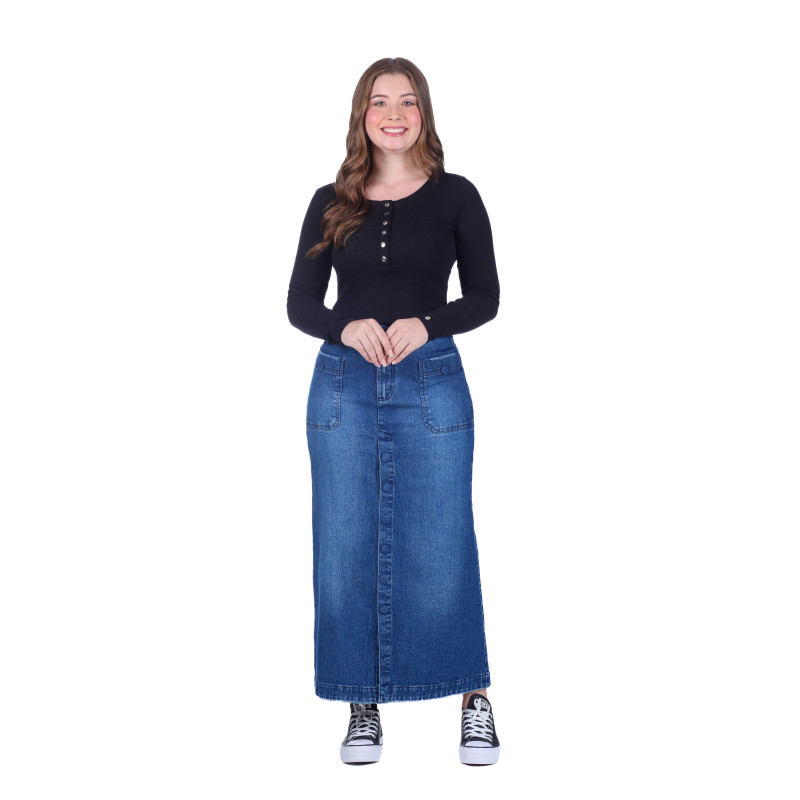 Saia Zara Azul Jeans Hapuk - Main Image