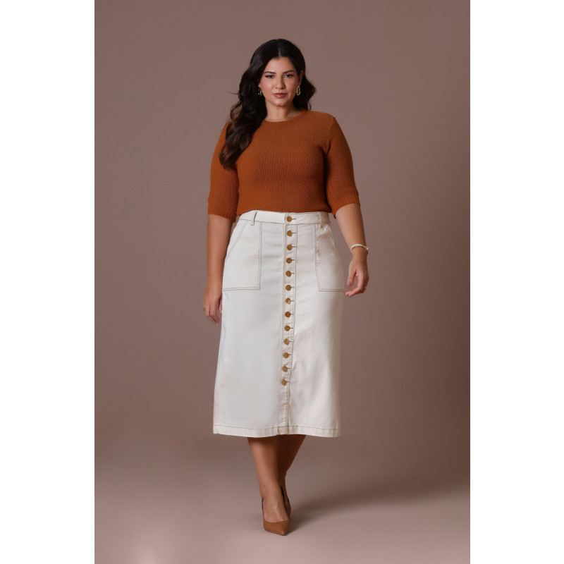 Saia de sarja plus sales size