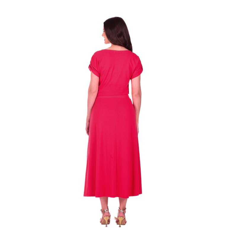 あやESTILO PROILD-321UPB-JP23年式 Conjunto Patricia Em Malha Texturizada Vermelho Hapuk
