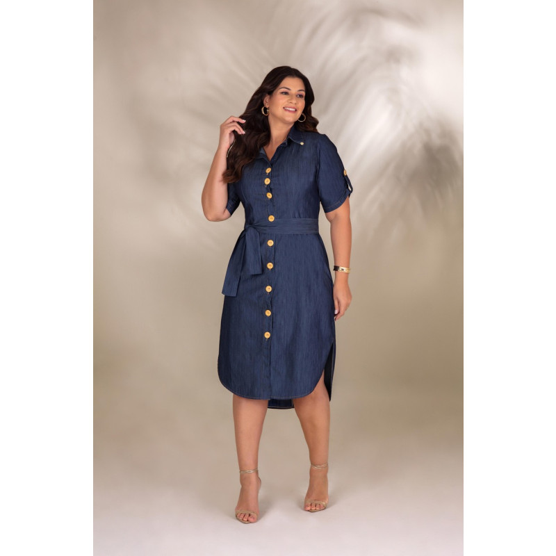 Comprar Vestido Midi Jeans Plus Size 