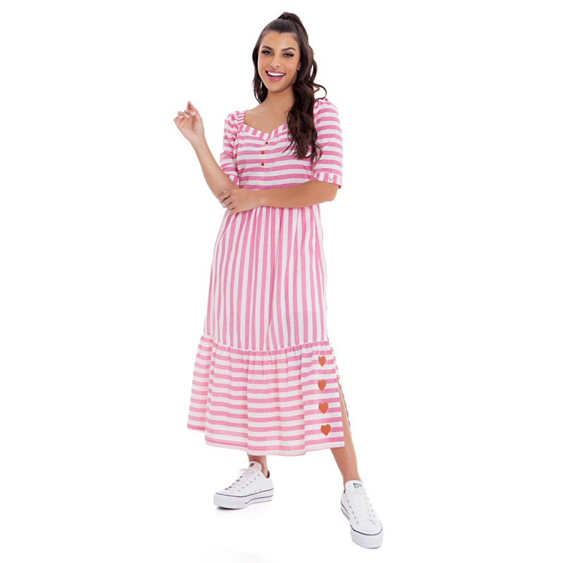 Vestido top hapuk listrado