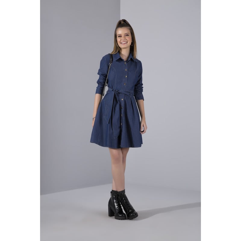 Vestido jeans 2025 no inverno