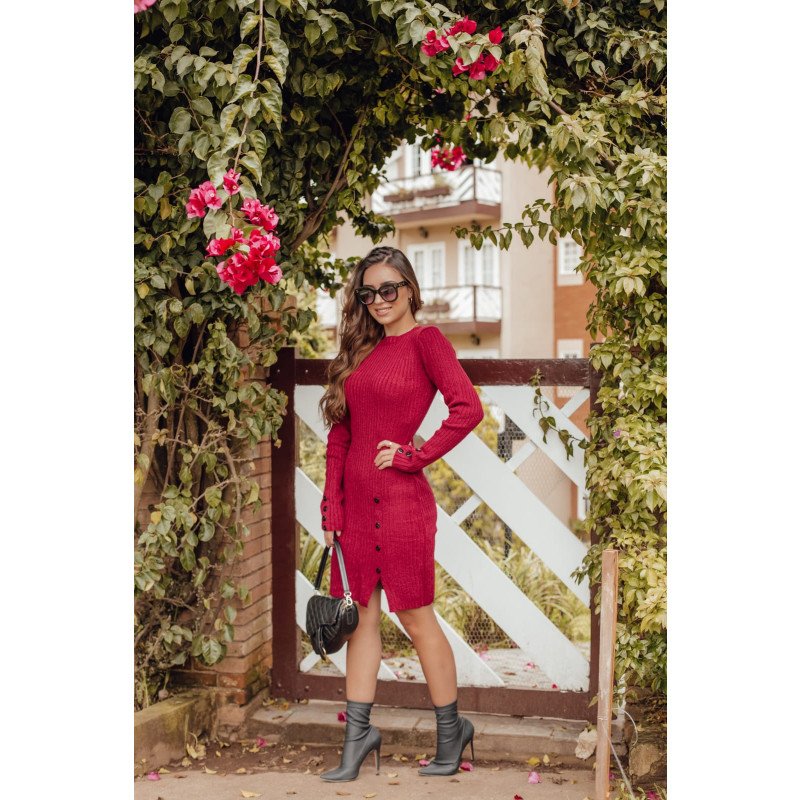 Vestido de hotsell inverno vermelho