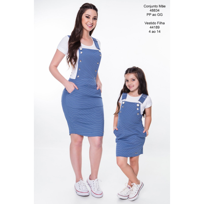 Moda Evangélica Jardineira Jeans Mae E Filha Jardineira Jeans Mae