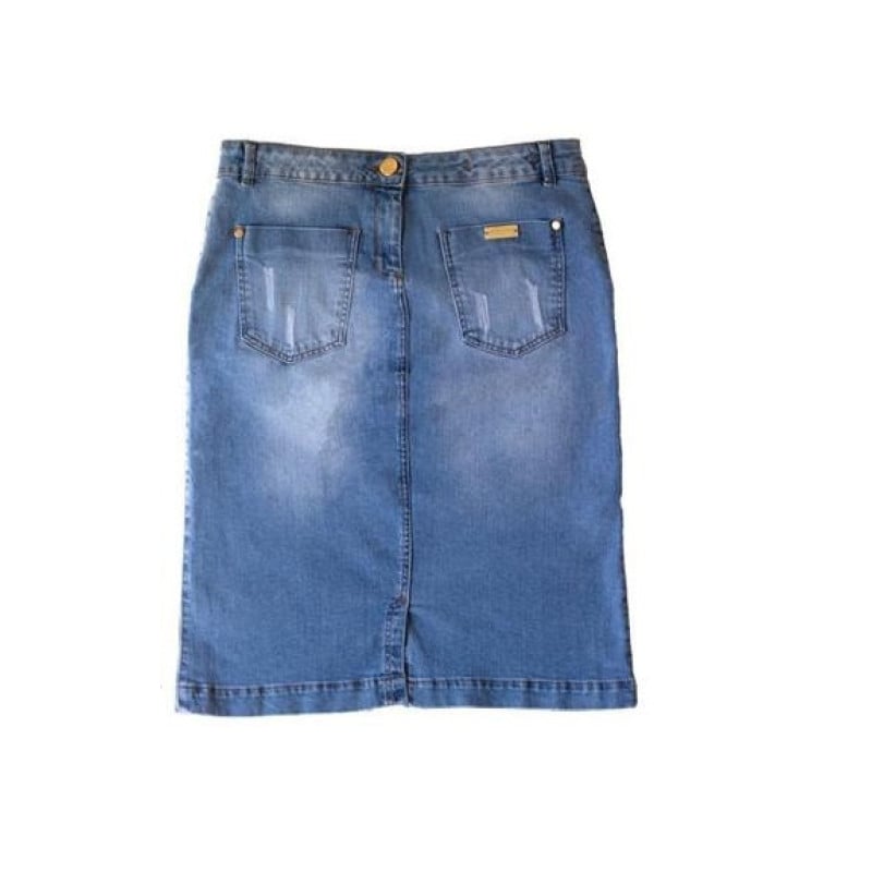 Saia de ziper jeans new arrivals