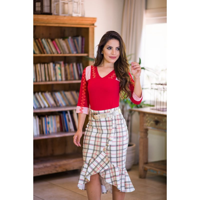 Saias xadrez store 2018