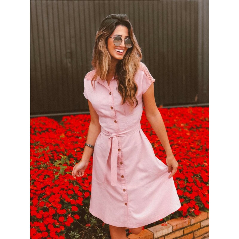 modelos de vestidos com botoes na frente