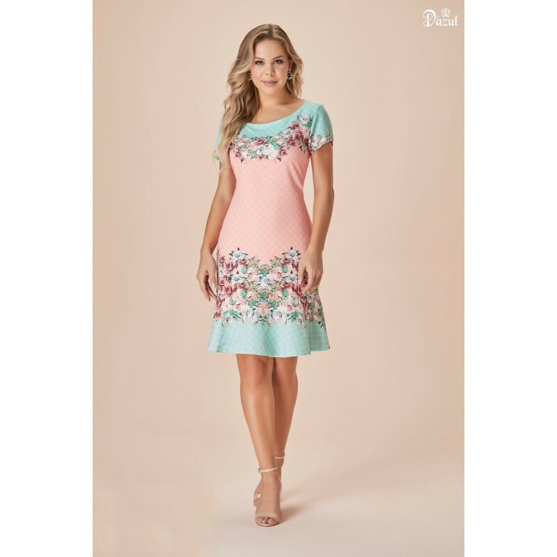 vestido evase floral