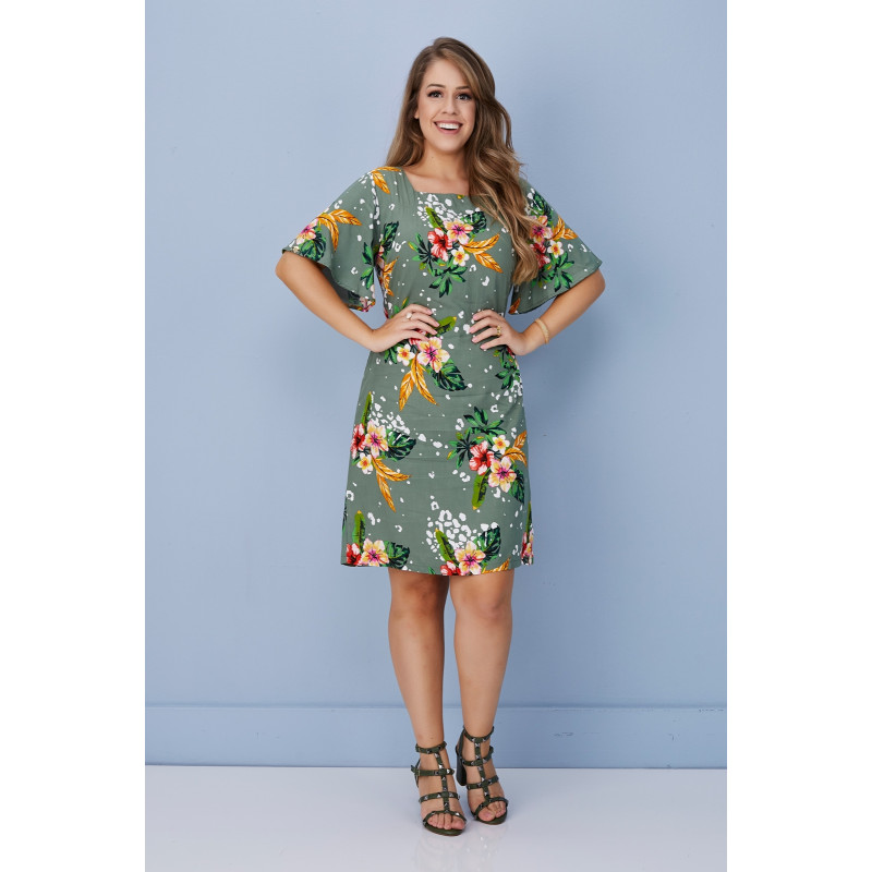 Vestido floral soltinho clearance