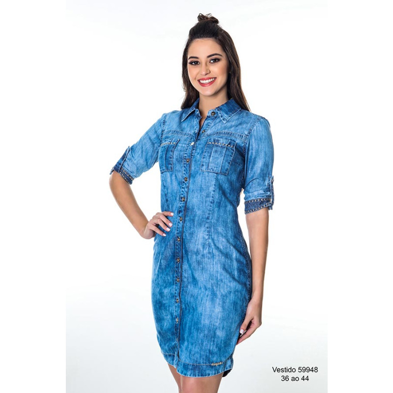 Vestido hotsell jeans hapuk