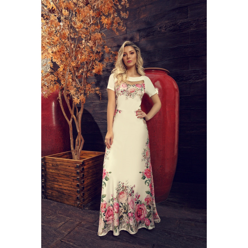Vestidos longos estampados best sale 2019