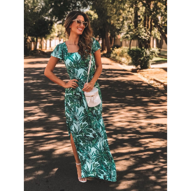 Vestido sales de folhagem