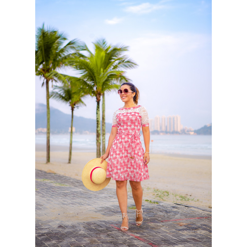 Vestido Po Rosa Raje Jeans
