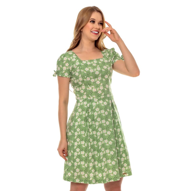 Vestido com shop pregas na saia