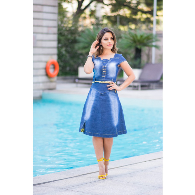 Vestido raje sale jeans