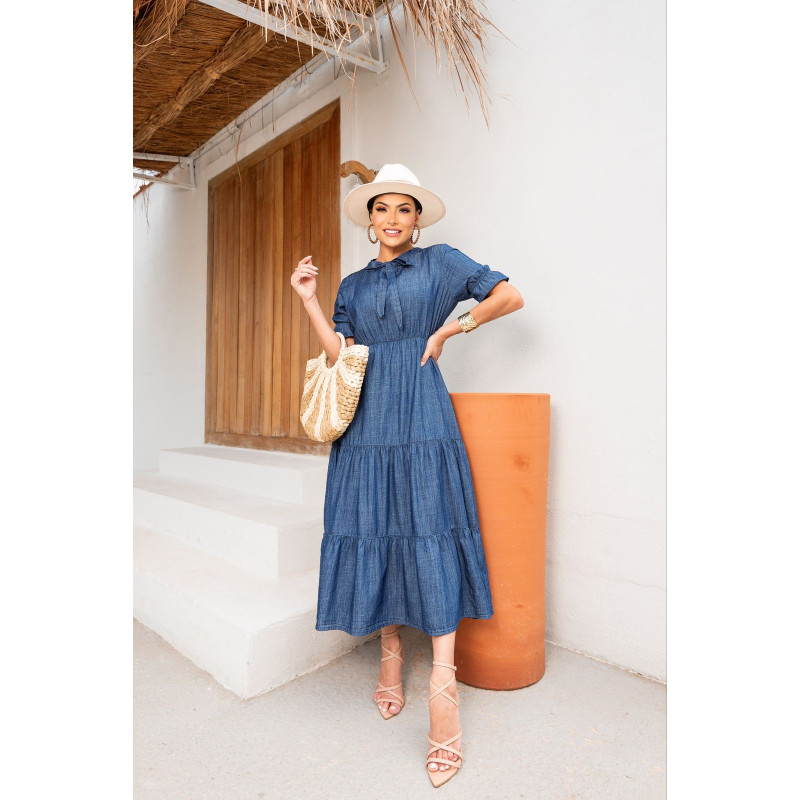 Vestido jeans verao sales 2018
