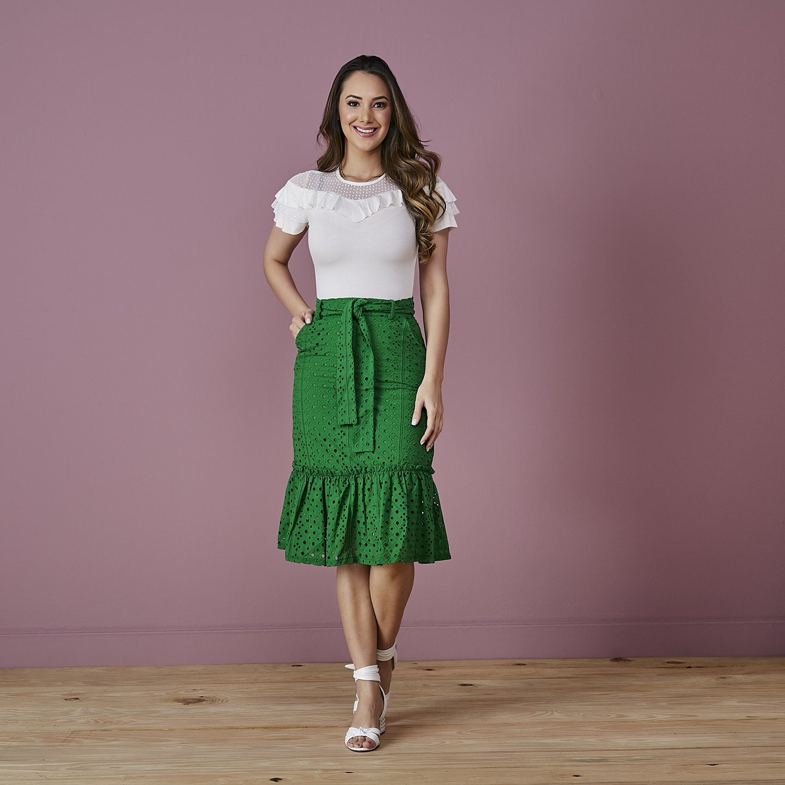 Saia em Laise Verde Tata Martello