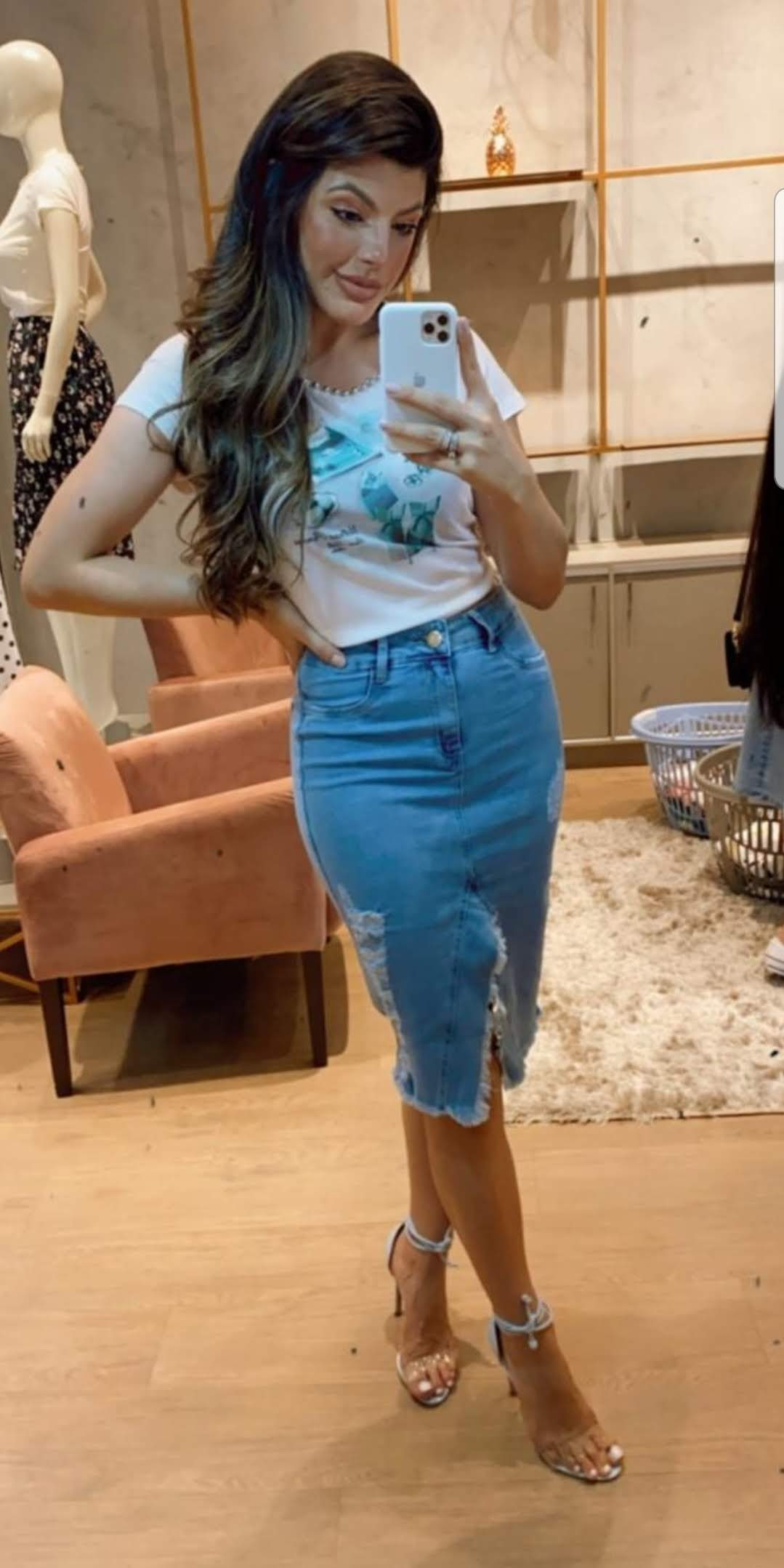 Saia jeans destroyed evangelica best sale