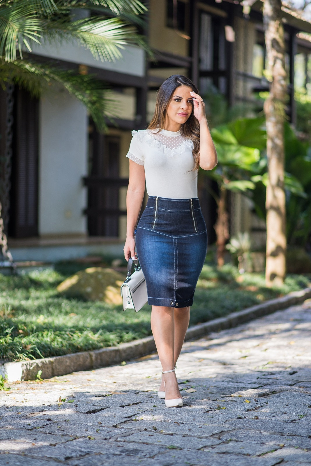 Saia jeans raje 2025