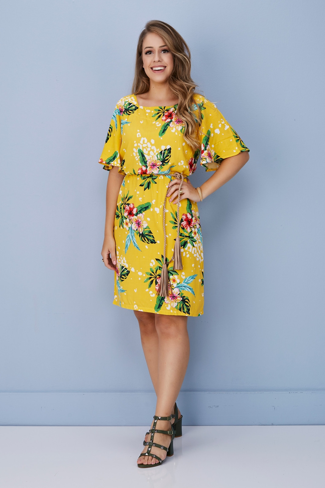 Vestido Floral Soltinho Amarelo Tata Martello