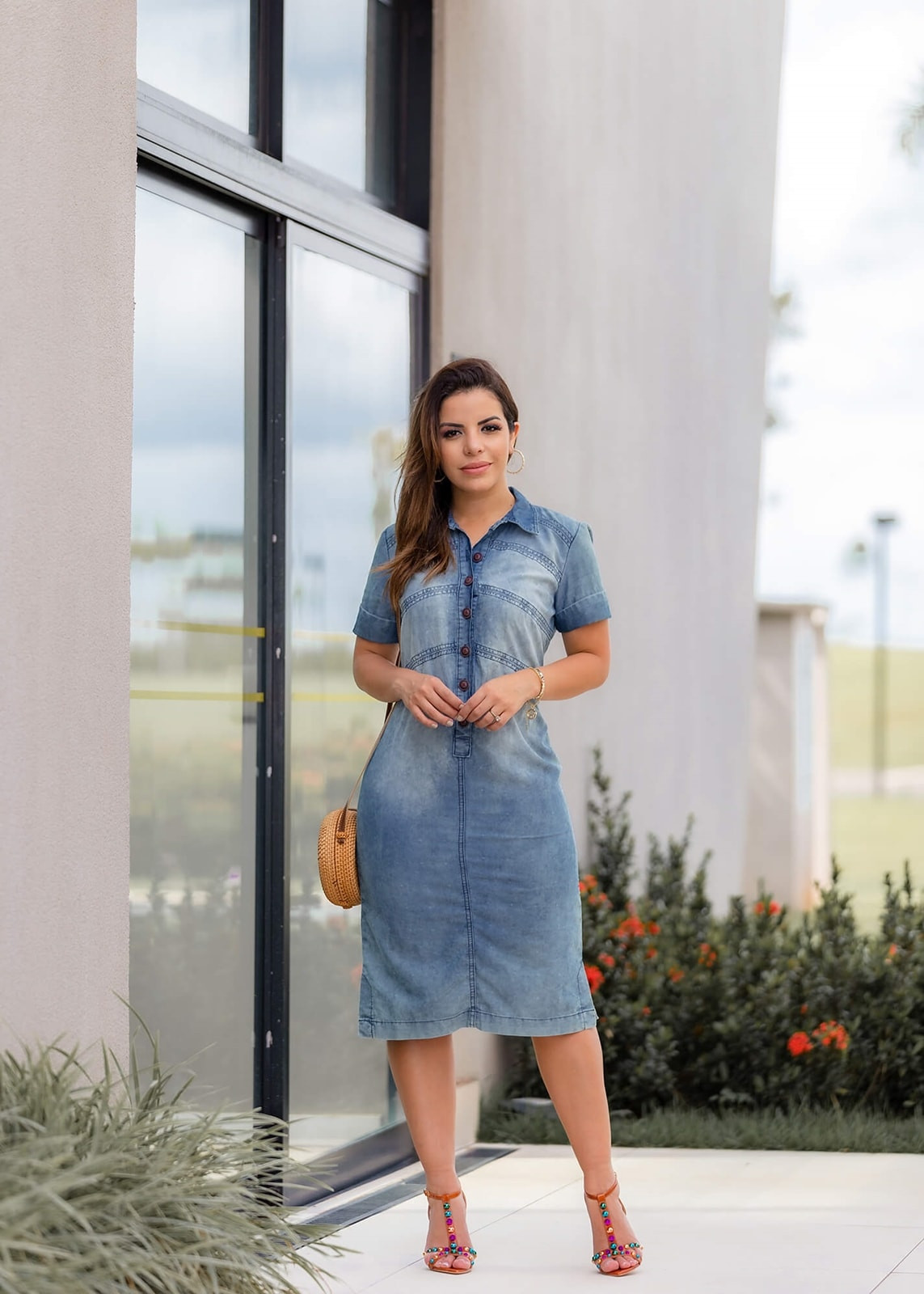 Joyaly vestido jeans top