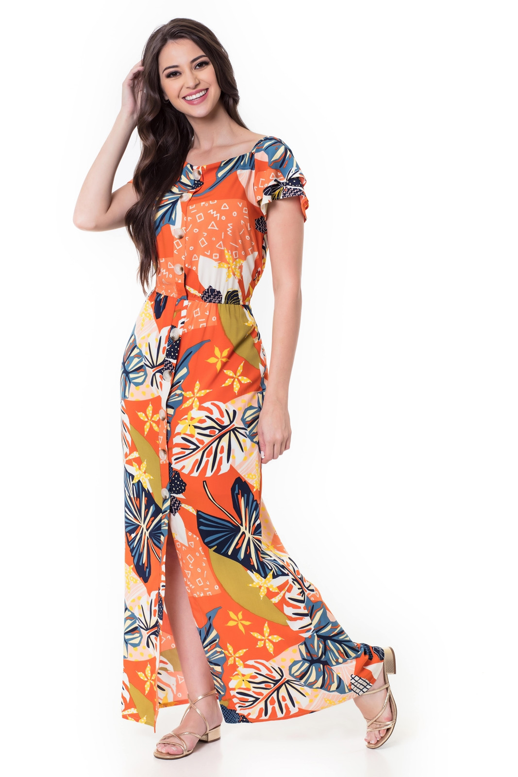 Vestido longo shop hapuk