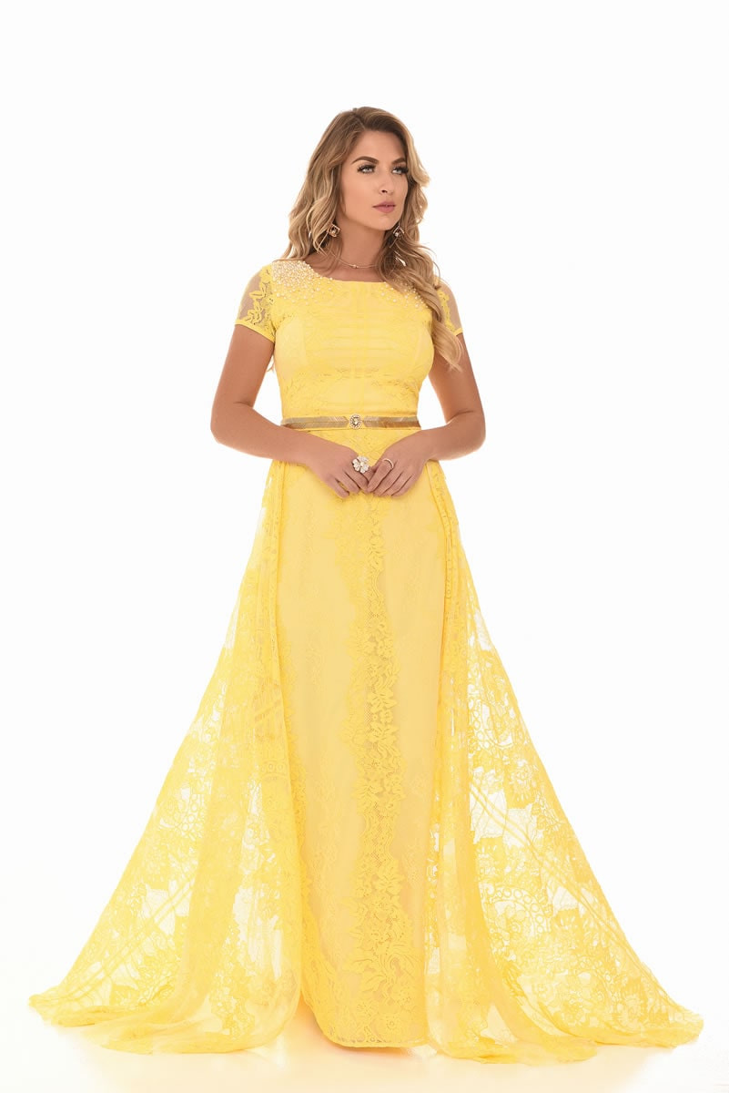 Moda Evangelica Vestido Renda Luxo Vestido Luxo Longo Evangélico