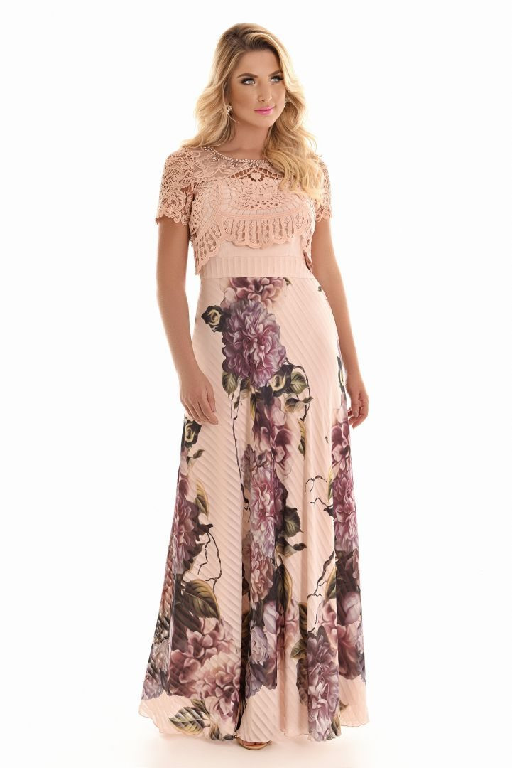 Vestido longo com cropped clearance