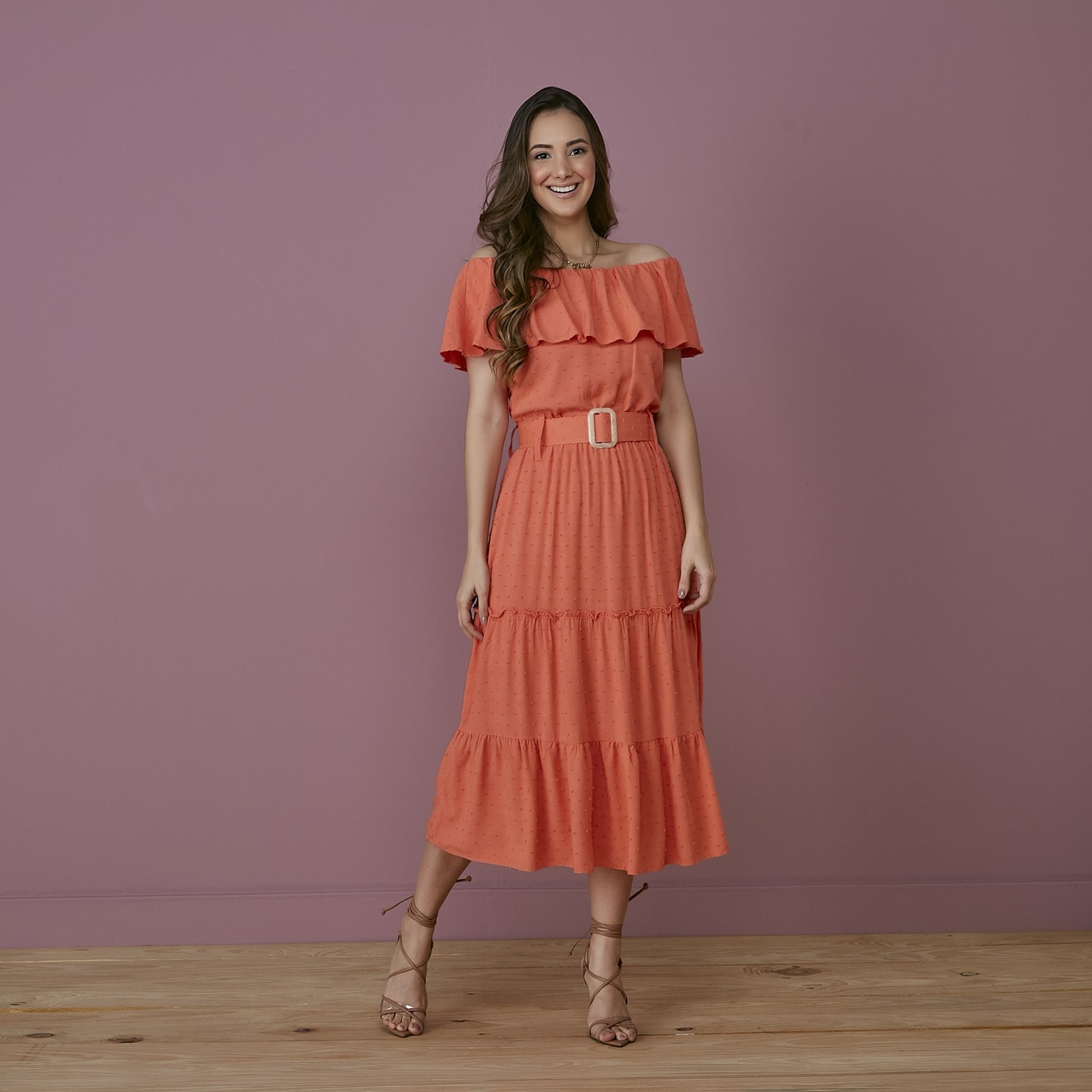Vestido midi ciganinha online
