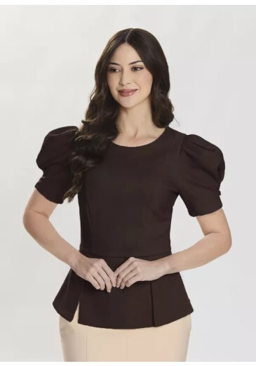 Blusa Flor Em Alfaiataria Marrom Hapuk Primavera/Verão 2027
