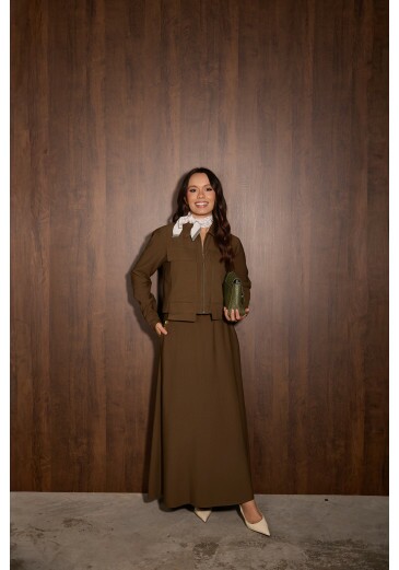 Conjunto Neuza Em Alfaiataria Verde Jany Pim Outono/Inverno 2026