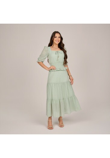 Vestido Anelise Em Crepe Verde Tata Martello Primavera/Verão 2027