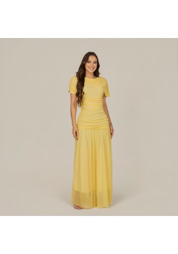 Vestido Tamara Em Tule Amarelo Tata Martello Primavera/Verão 2027
