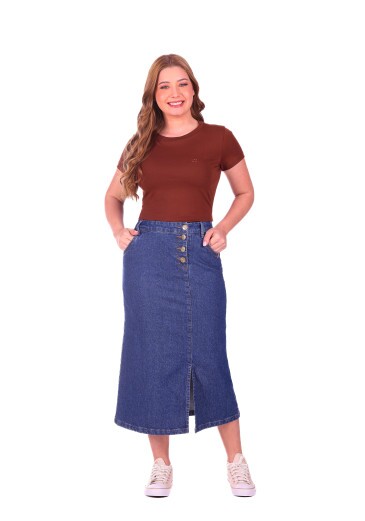Blusa Luiza Em Malha Pima Marrom Hapuk Primavera/Verão 2027