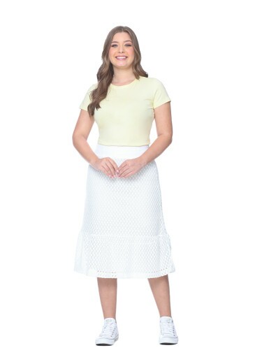 Blusa Luiza Em Malha Pima Amarela Hapuk Alto Verão 2025