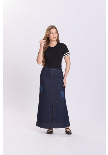 Saia Fabiana Em Jeans Azul Hapuk Outono/Inverno 2026