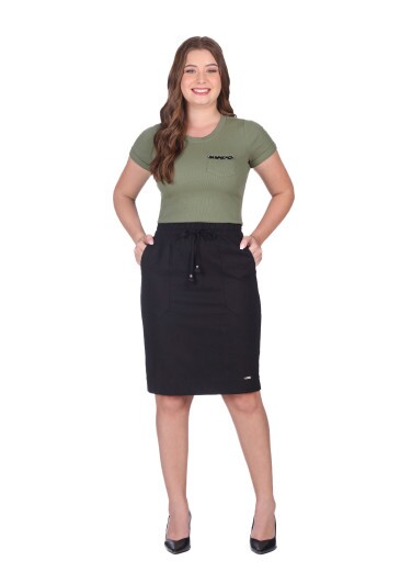 Blusa Vanessa Em Malha Canelada Verde Hapuk Outono/Inverno 2025