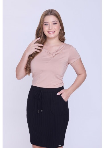 Blusa Dália Em Viscose Bege Hapuk  Outono/Inverno 2026