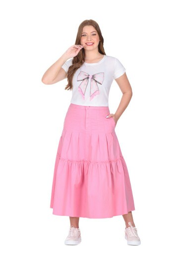 Blusa Flor Em Malha De Algodão Rosa Hapuk Primavera/Verão 2026