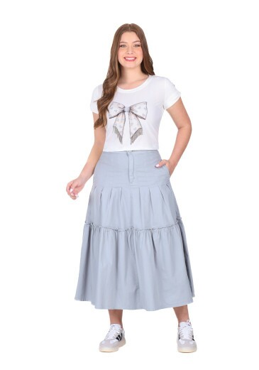 Blusa Flor Em Malha De Algodão Cinza Hapuk Primavera/Verão 2026