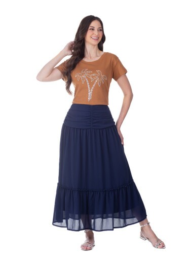 Blusa Moana Em Malha Marrom Hapuk Primavera/Verão 2026