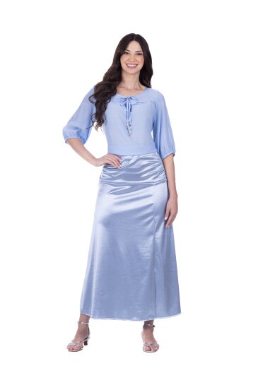 Blusa Camila Em Tecido Plano Azul Claro Hapuk Primavera/Verão 2026