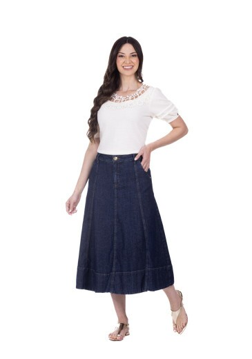 Saia Suzana Em Jeans Escuro Hapuk Primavera/Verão 2026