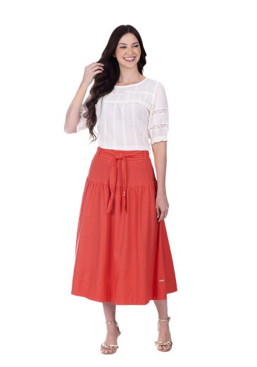 Blusa Nicole Em Tecido Plano Texturizado Off White Hapuk Primavera/Verão 2026