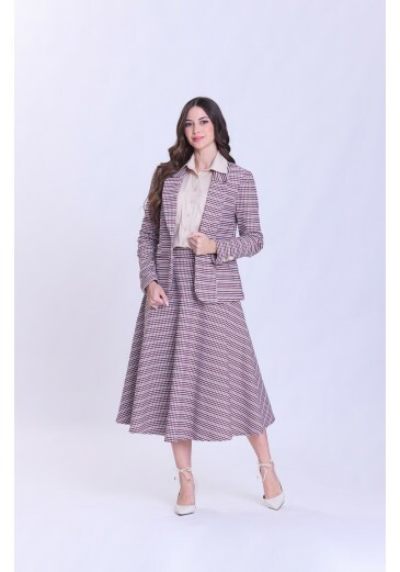 Blazer Izabel Em Alfaiataria Tweed Marrom Hapuk Outono/Inverno 2026