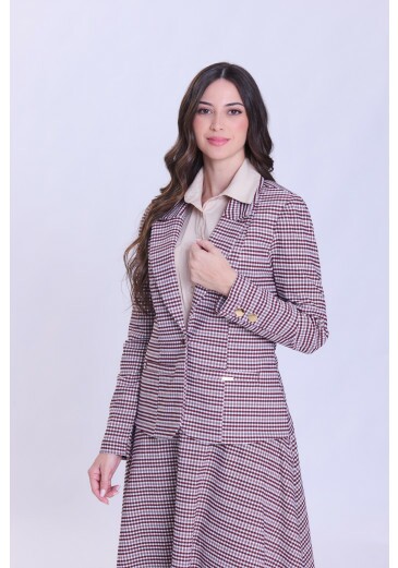 Blazer Izabel Em Alfaiataria Tweed Marrom Hapuk Outono/Inverno 2026