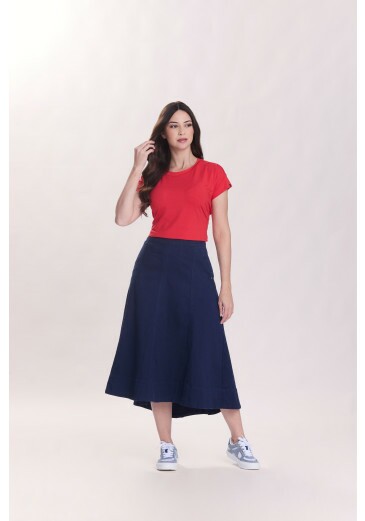 Saia Violeta Em Jeans Color Azul Hapuk Primavera/Verão 2027